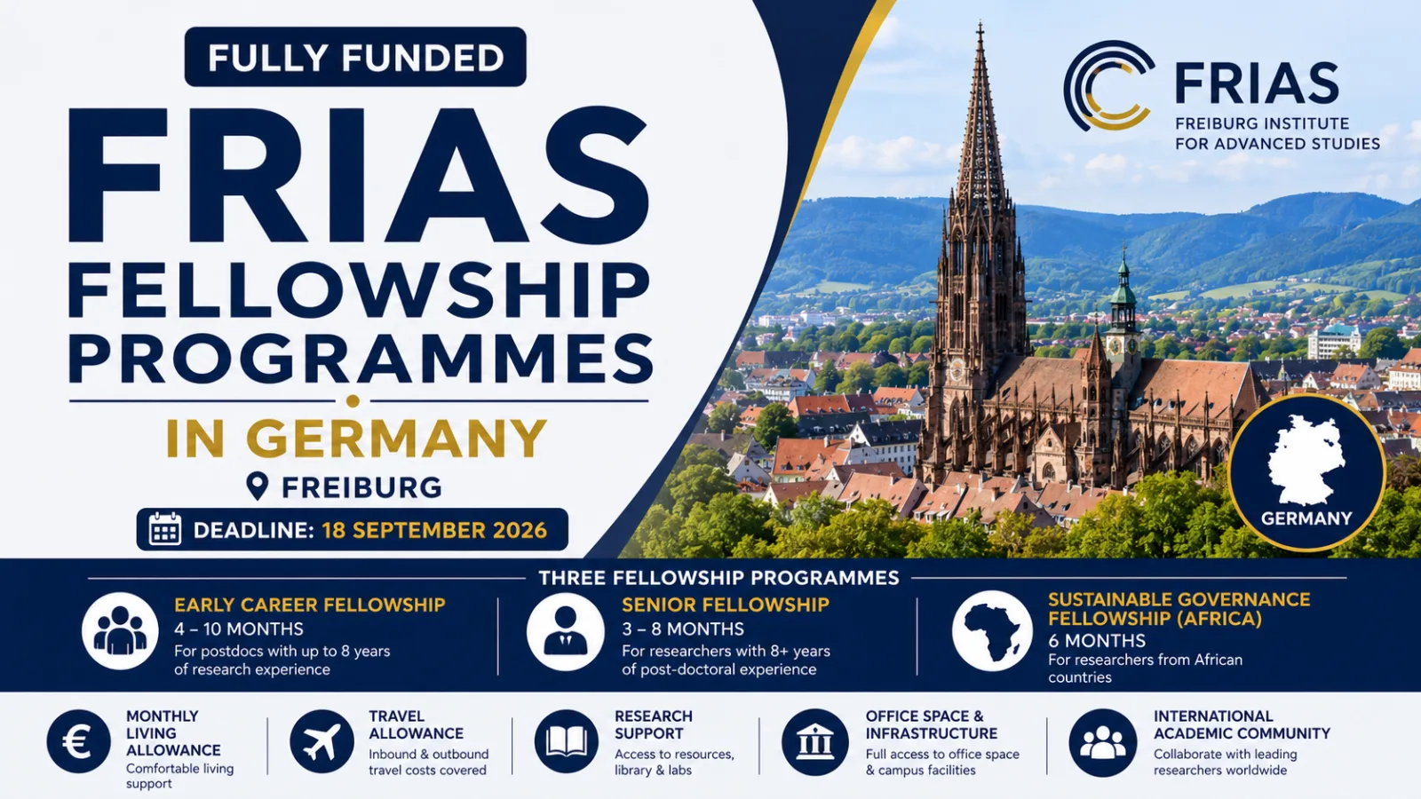 FRIAS Fellowship Programmes in Germany (Fully Funded)