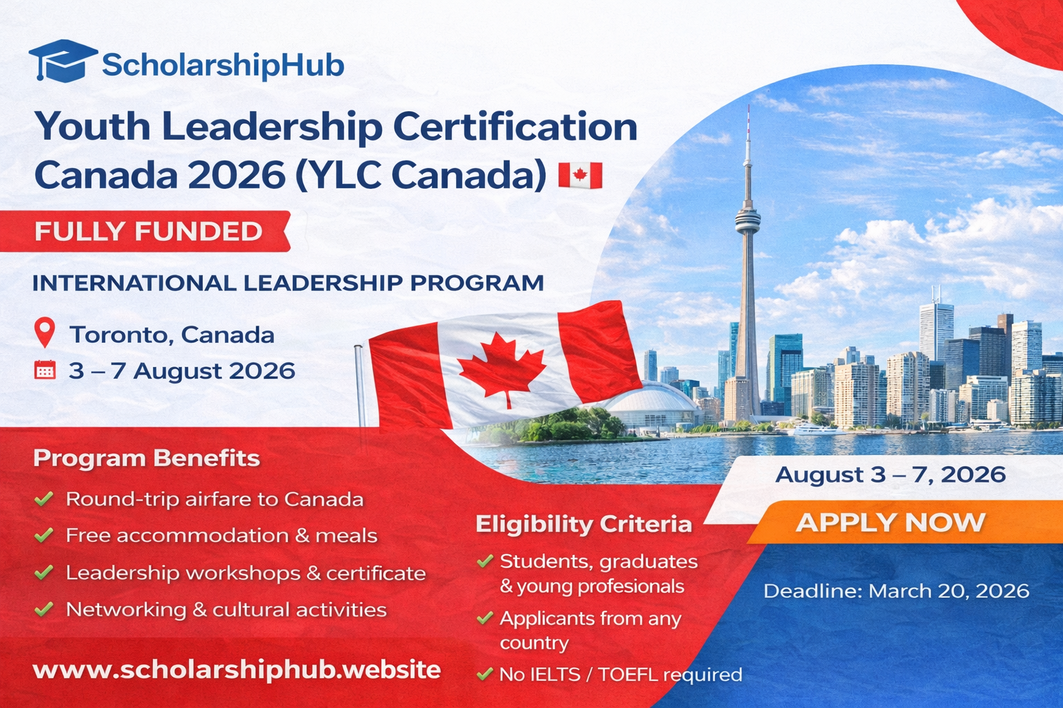 Youth Leadership Certification Canada 2026 (YLC Canada) | Fully Funded – Fully Funded Scholarship in Canada