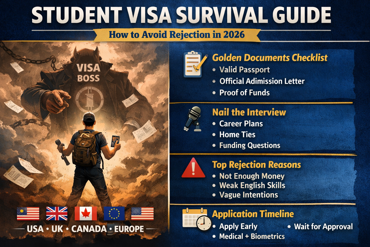 Student Visa Requirements 2026: Complete Guide for USA, UK, Canada & Europe
