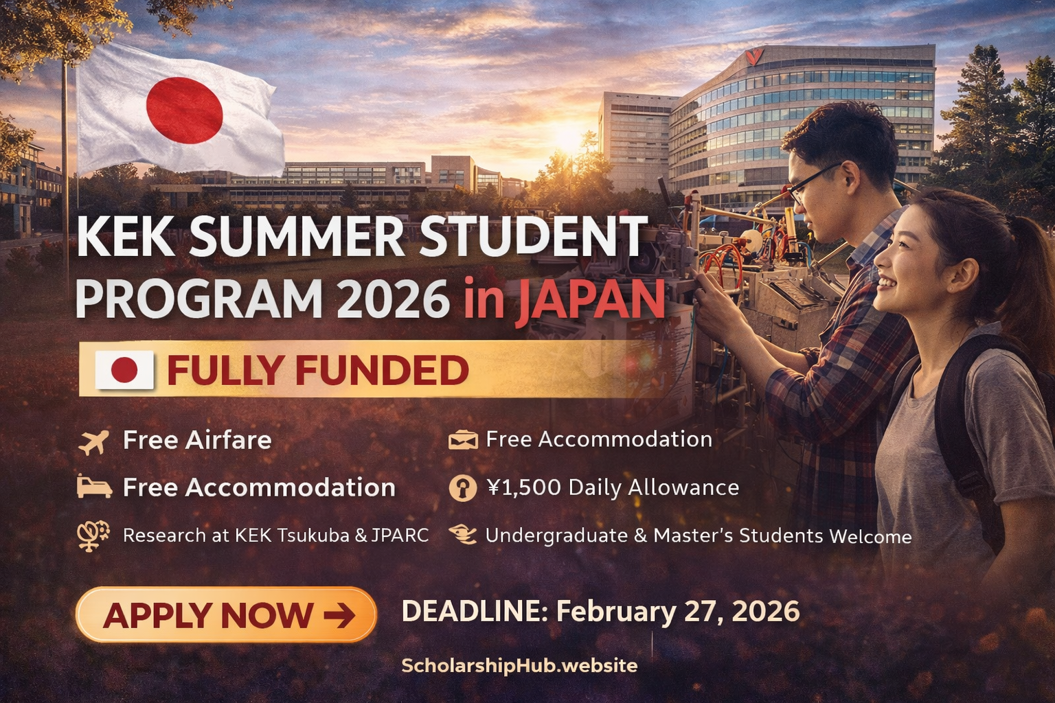 KEK Summer Student Program 2026 in Japan | Fully Funded Internship – Fully Funded Scholarship in Japan