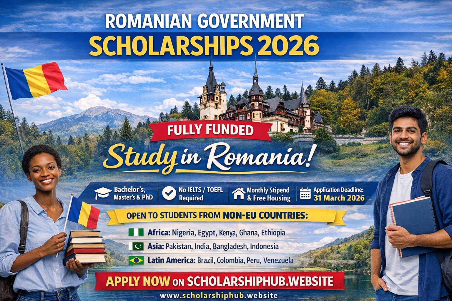 Romanian Government Scholarships 2026 | Fully Funded Study in Romania for International Students – Fully Funded Scholarship in Romania
