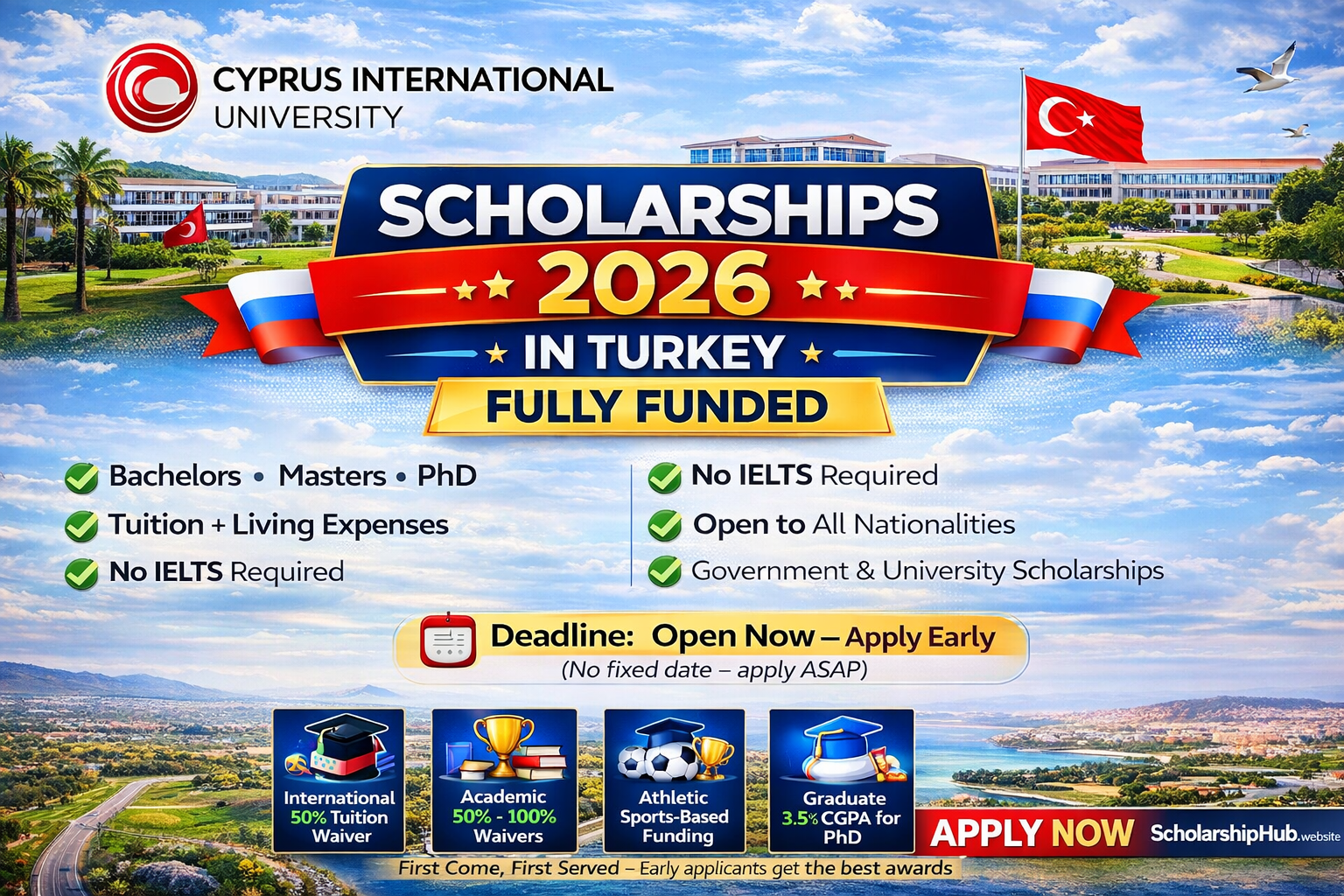 Cyprus International University Scholarships 2026 in Northern Cyprus (Fully Funded) – Fully Funded Scholarship in Turkish Republic of Northern Cyprus 