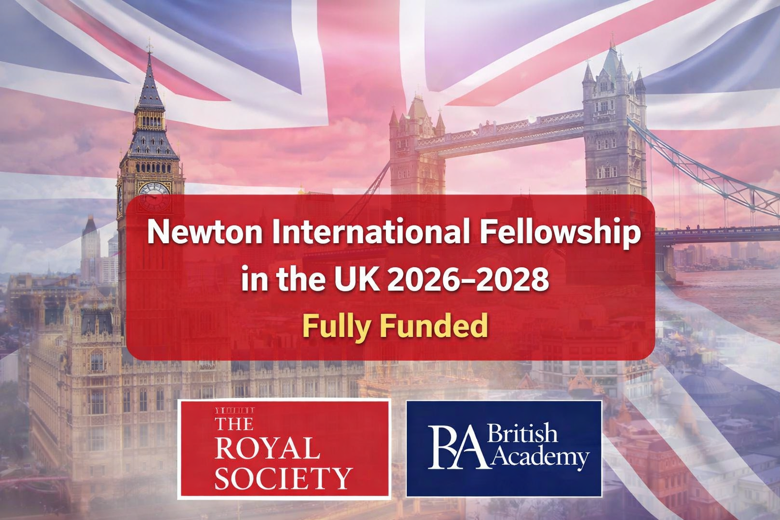 Newton International Fellowship in the UK 2026–2028 | Fully Funded Research Opportunity